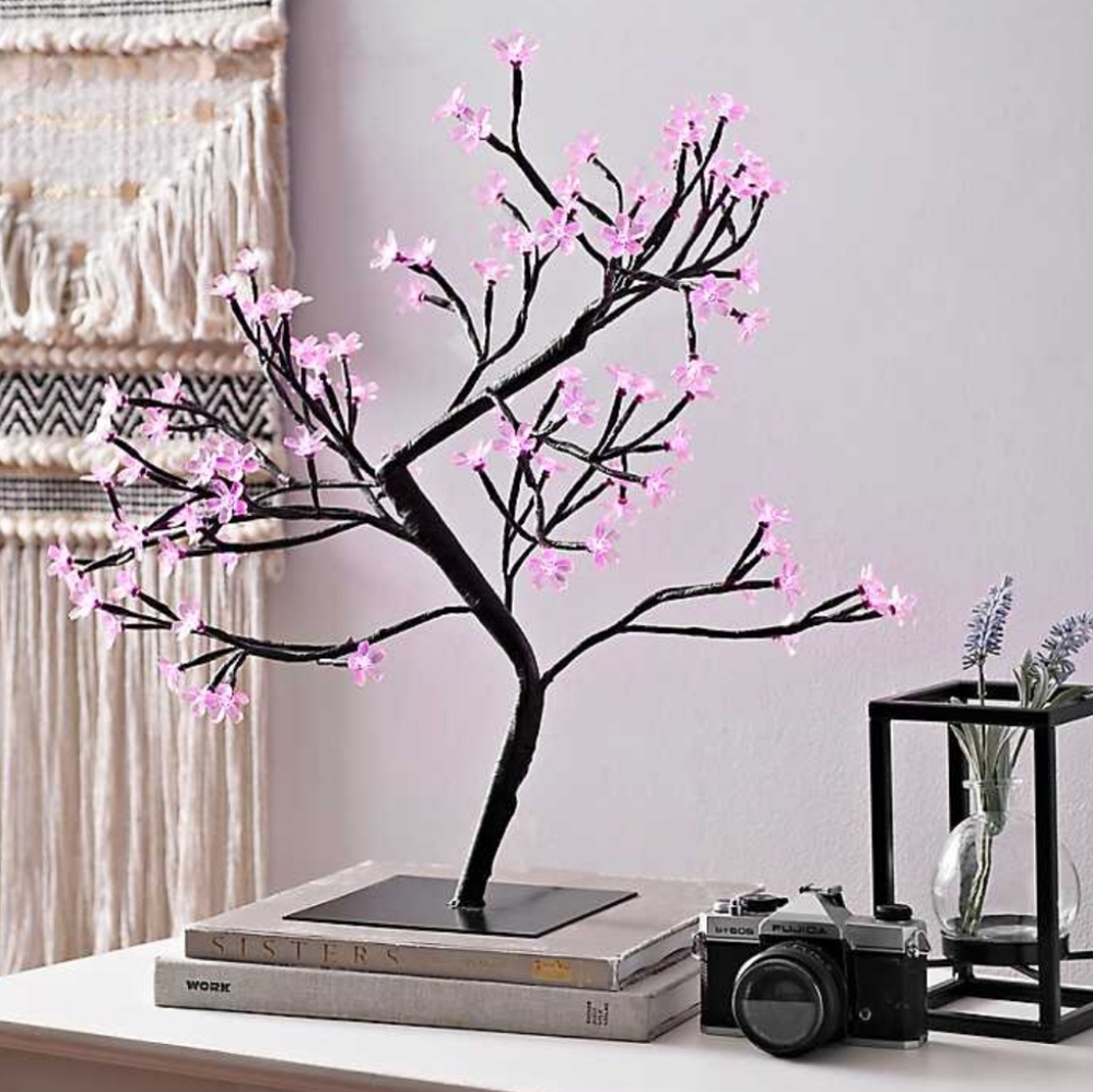 Two Kirkland's Pre-Lit Cherry Blossom Trees